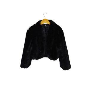 ECN-VE0013-Giacca-cropped-peluche-donna-nera-fracomina