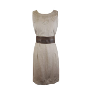 Abito-in-lino-beige-Maddison-ECN-VE0044